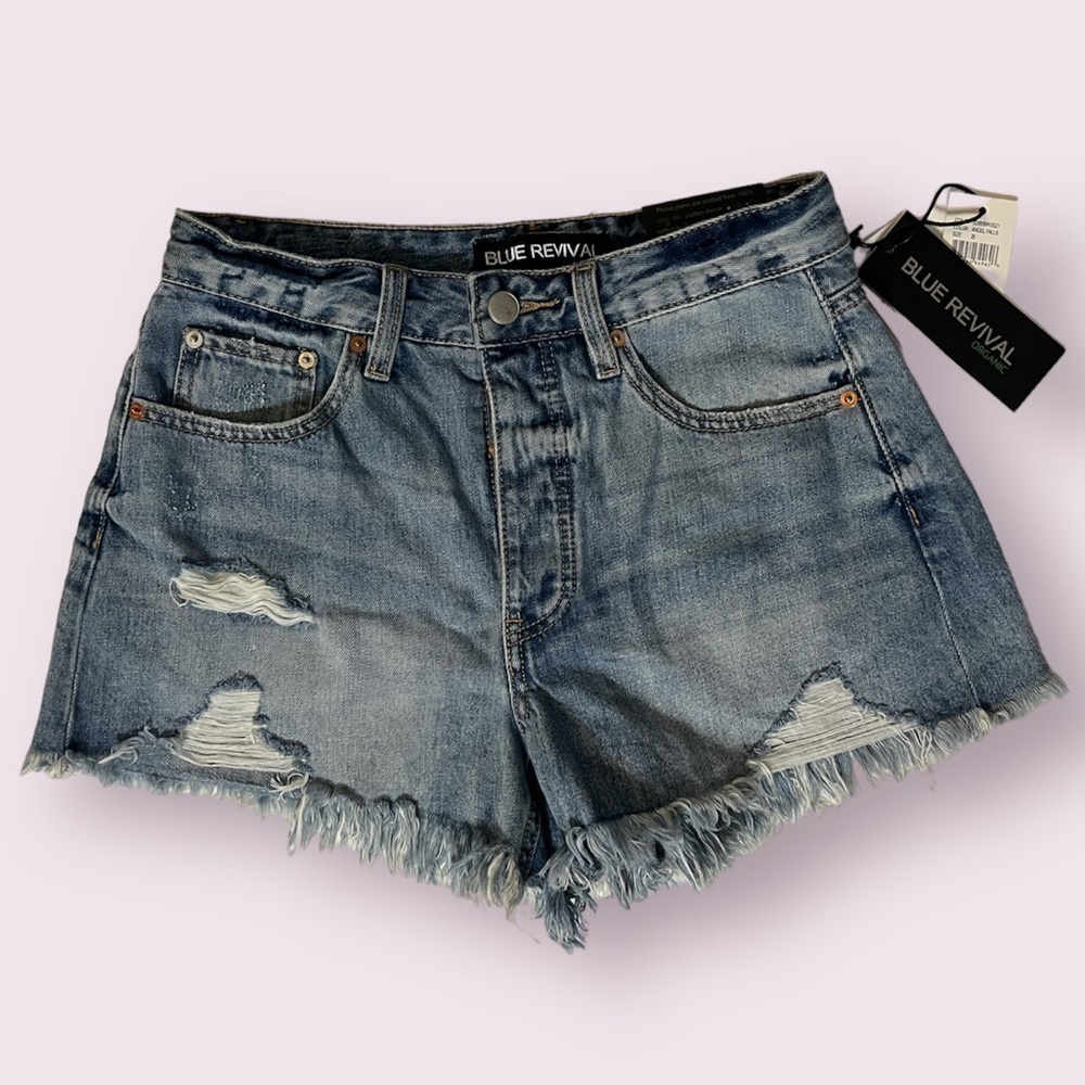 Blue Revival Organic Cotton Denim Shorts 26